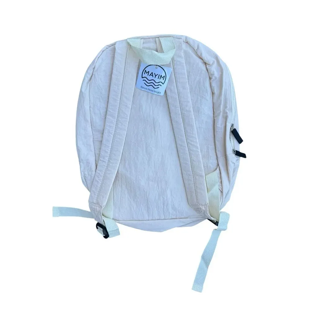 MAYIM Model MAYIM Beige Zip Backpack I16